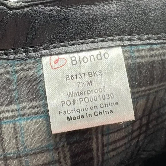 Blondo Waterproof Suede Leather Heeled Moto Booties Chunky Heel Winter Boots 7.5 - Picture 5 of 11